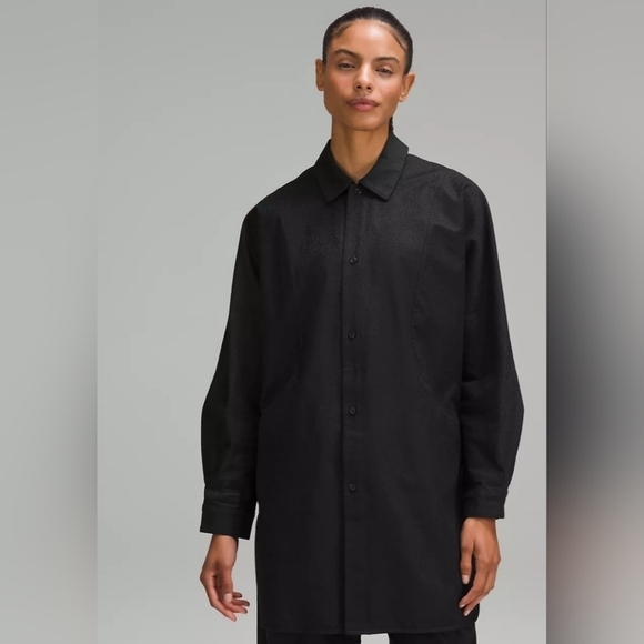 LULULEMON LAB Jacquard Relaxed-Fit Shirt In Leopardo Jacquard MED Black Size 10 - Picture 11 of 15